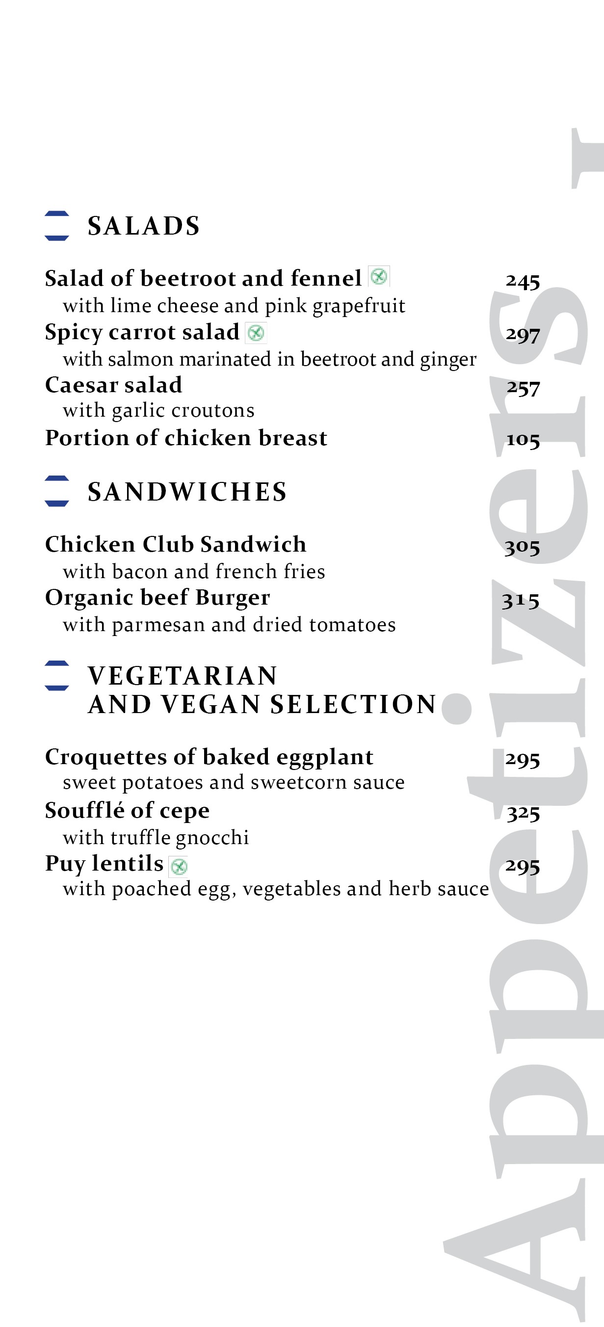 Menu a la Carte nový Next Door by Imperial